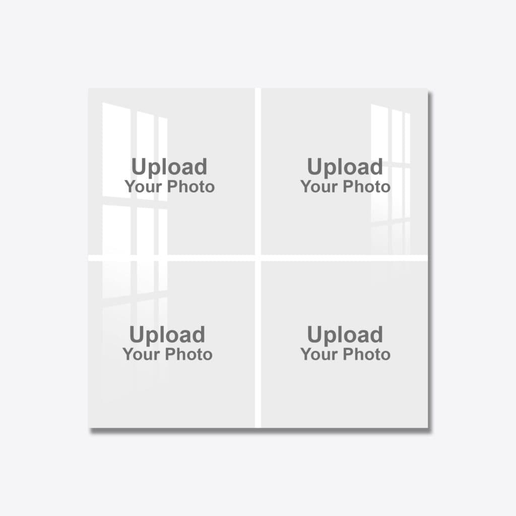 4 Pics Acrylic Square Wall Photo Frame