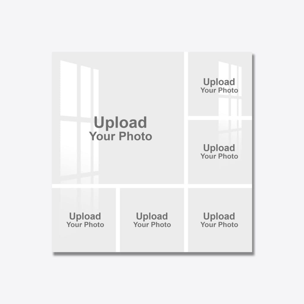 1 Large + 5 Square Acrylic photo Collage