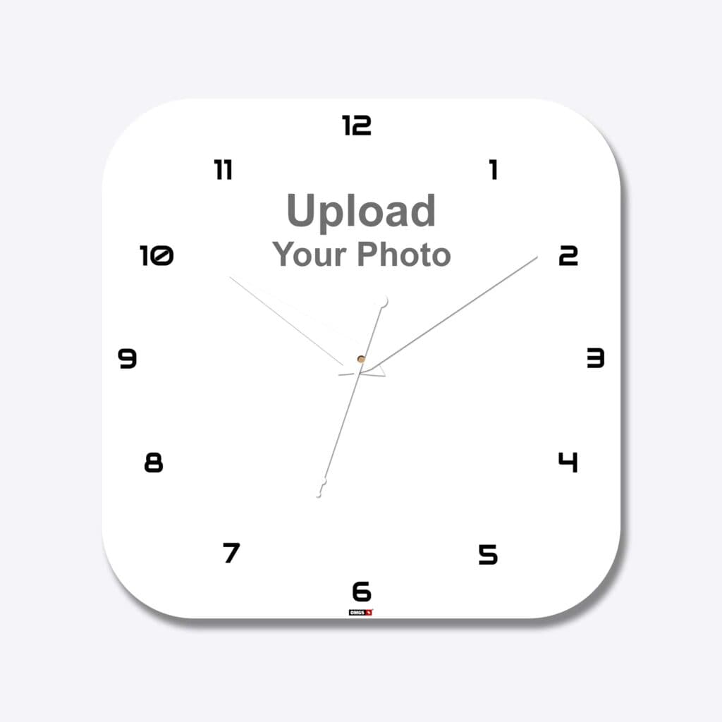 Square Round Acrylic Photo Wall Clock