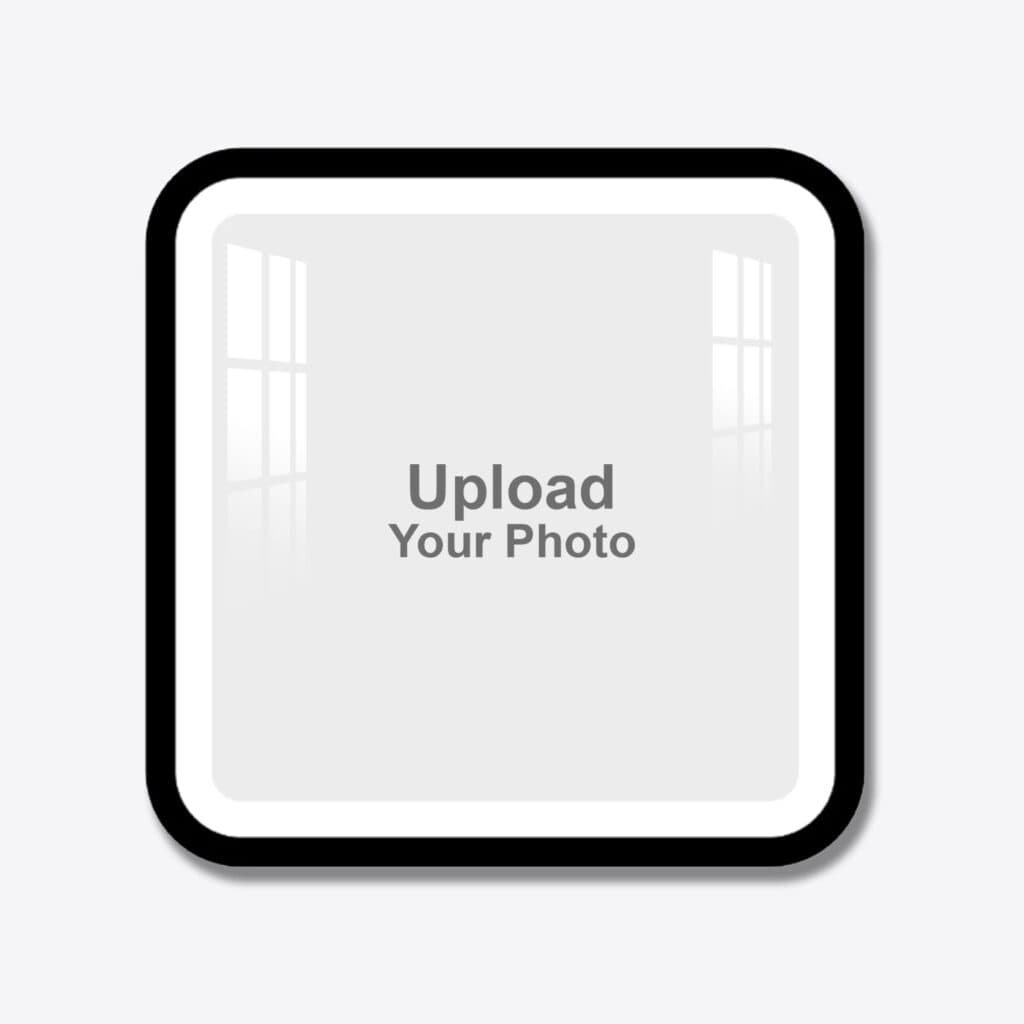 Dual Border Frame Square Round Acrylic Wall Photo