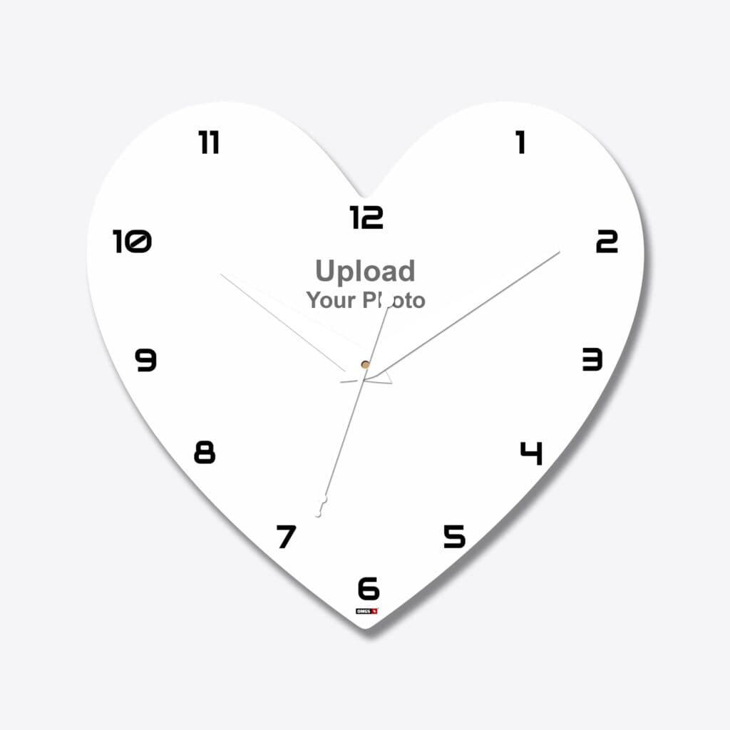 Heart Shape Acrylic Wall Clock