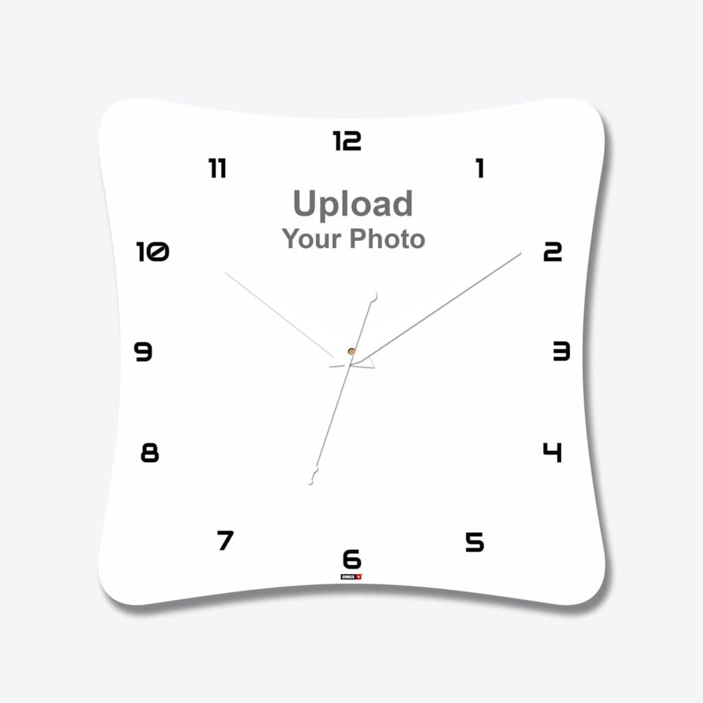 Curved Shape Acrylic Wall Clock