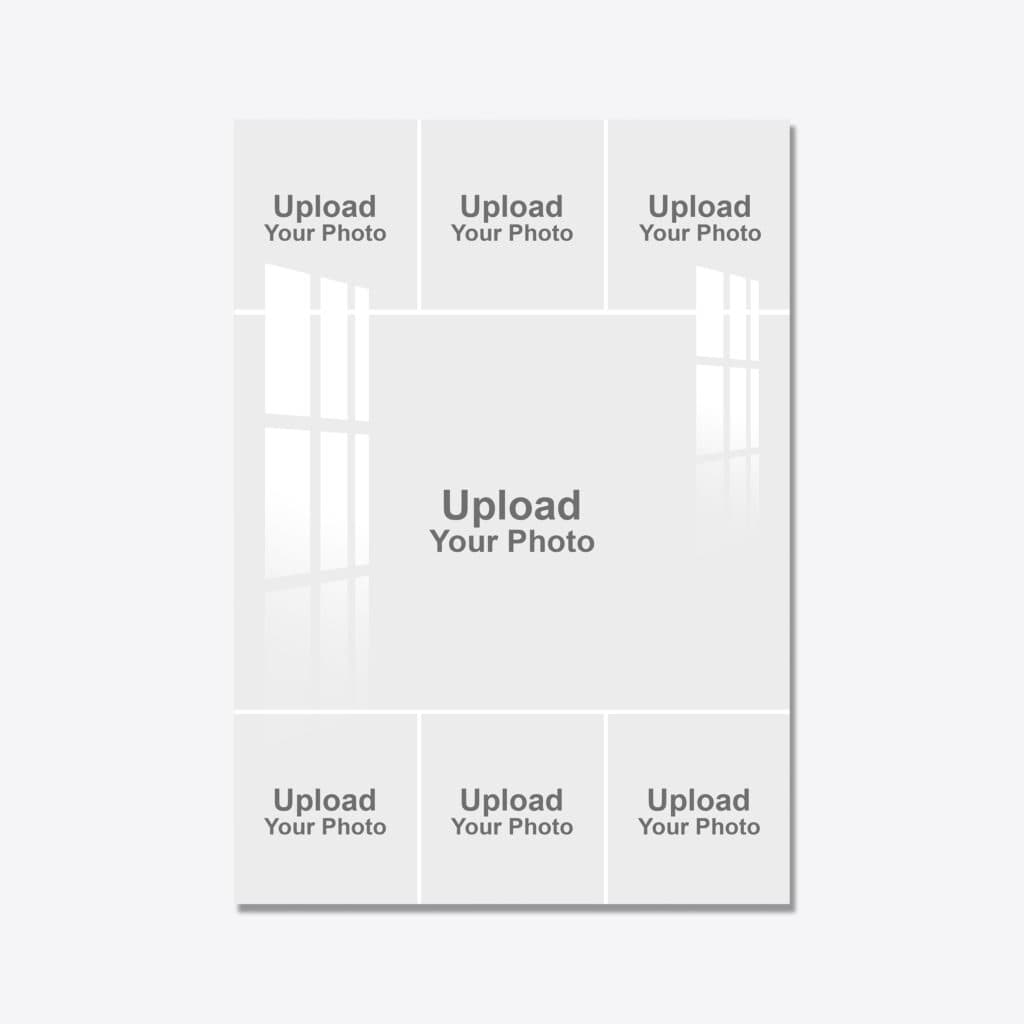 7 Photos Collage Portrait Premium Acrylic Wall Photo